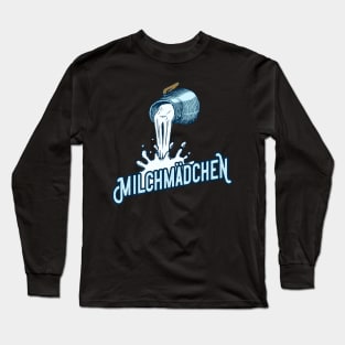 Milchmädchen Milchkanne Landwirtin Long Sleeve T-Shirt